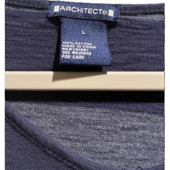 Architect Long Sleeve Shirt Womens Large Blue Striped - Picture 4 of 5